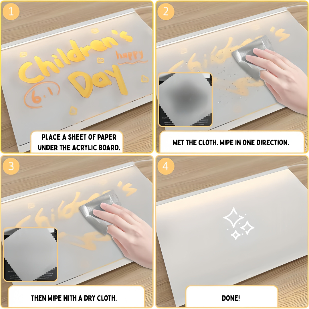 Magic LED-drawing board (extra including 7 pens)