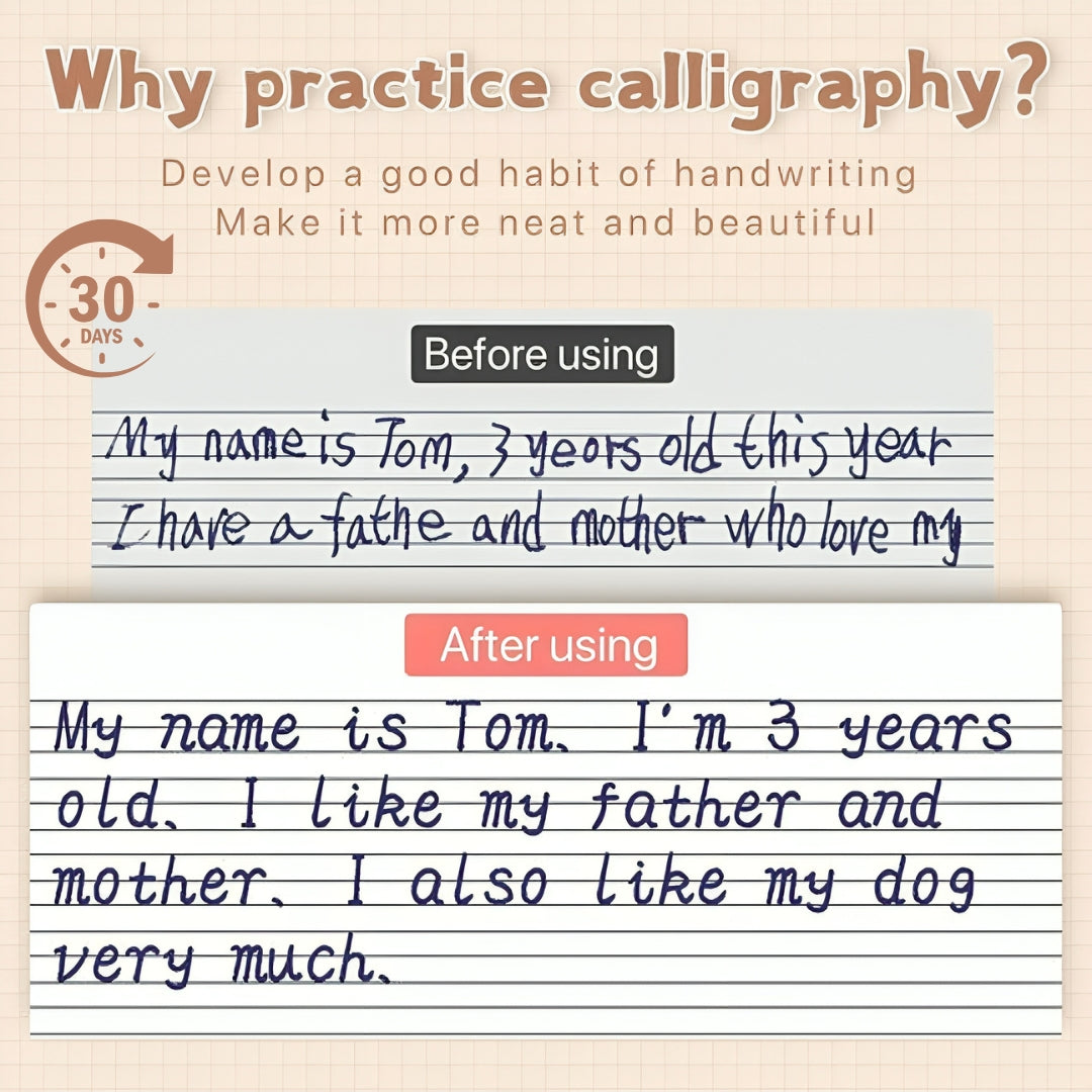 Kids' Writing Practice Book & 5 Pens