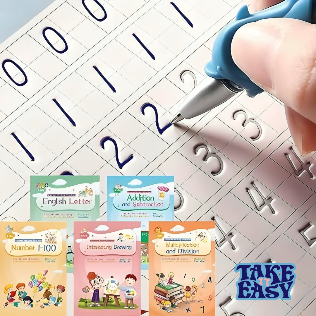 Kids' Writing Practice Book & 5 Pens