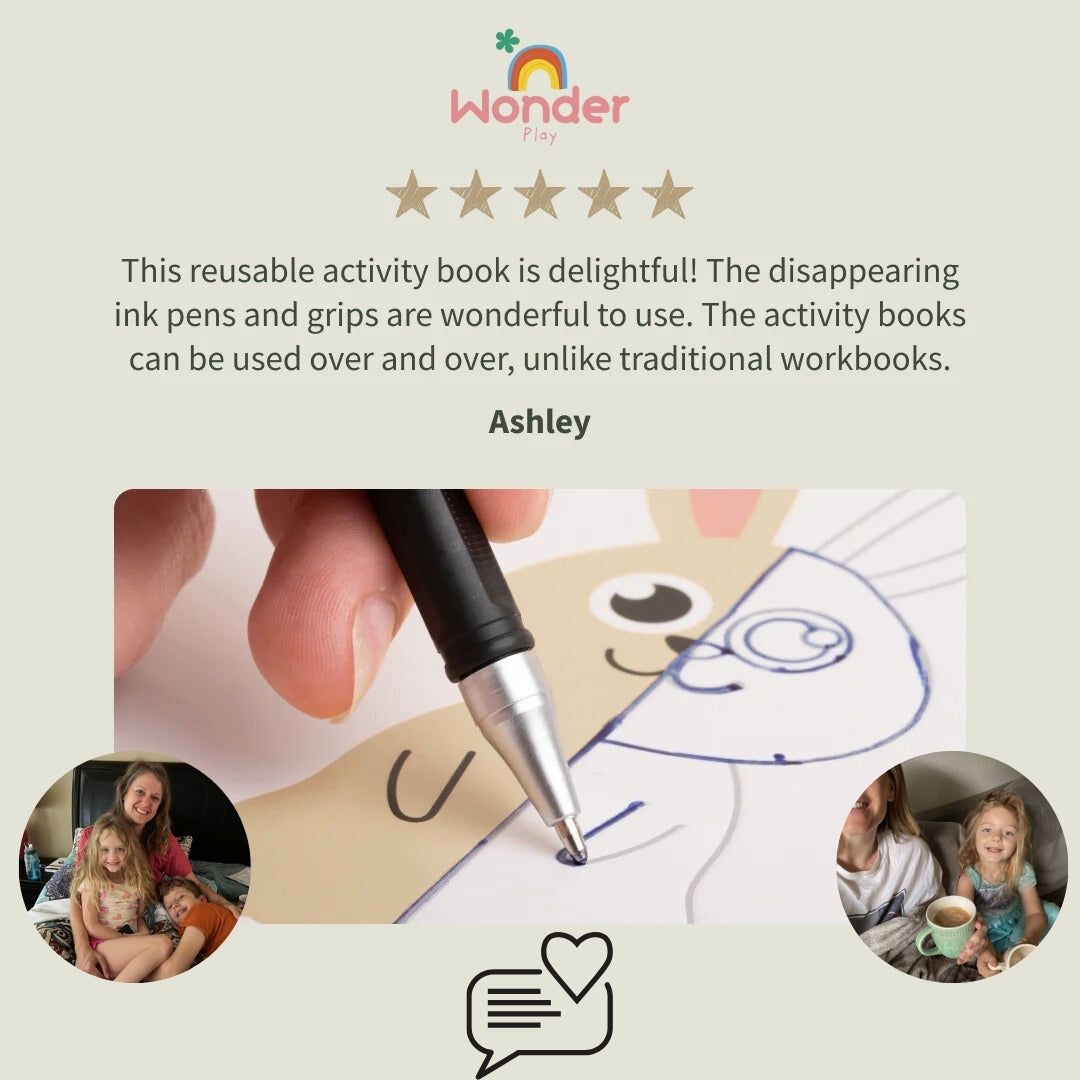 Kids' Writing Practice Book & 5 Pens