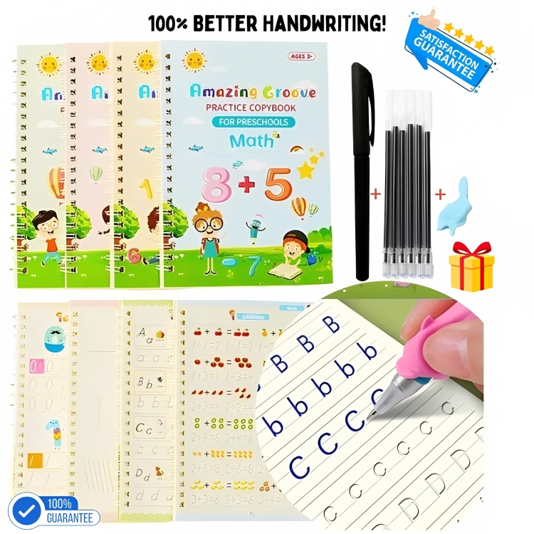 Kids' Writing Practice Book & 5 Pens